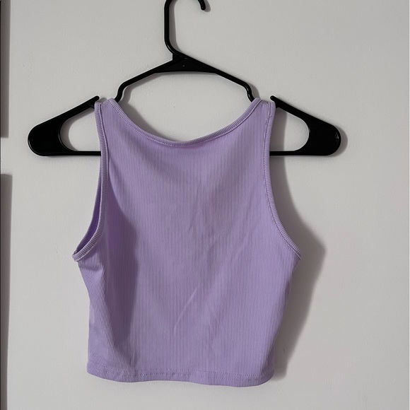 Purple Ribbed Tank Top - Picture 2 of 3
